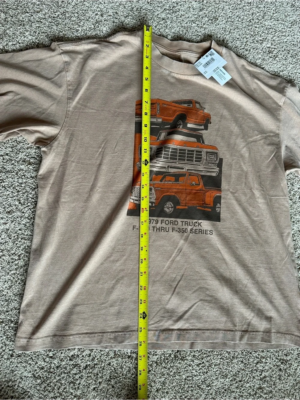 American Eagle Outfitters Boys Beige Graphic Bronco Boxy Tee NWT